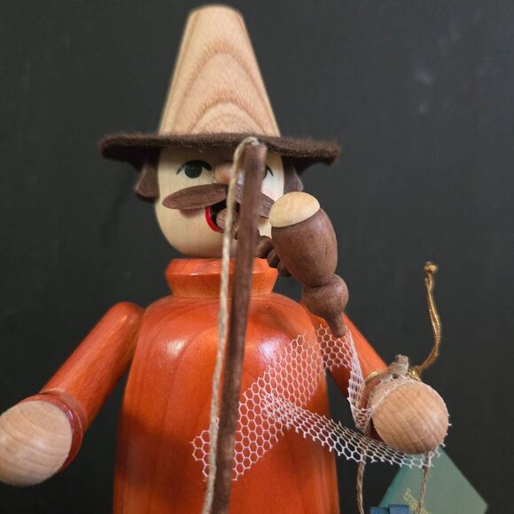 Richard Glasser German Incense Burner Fisherman Handmade in Germany Wooden - Picture 8 of 9